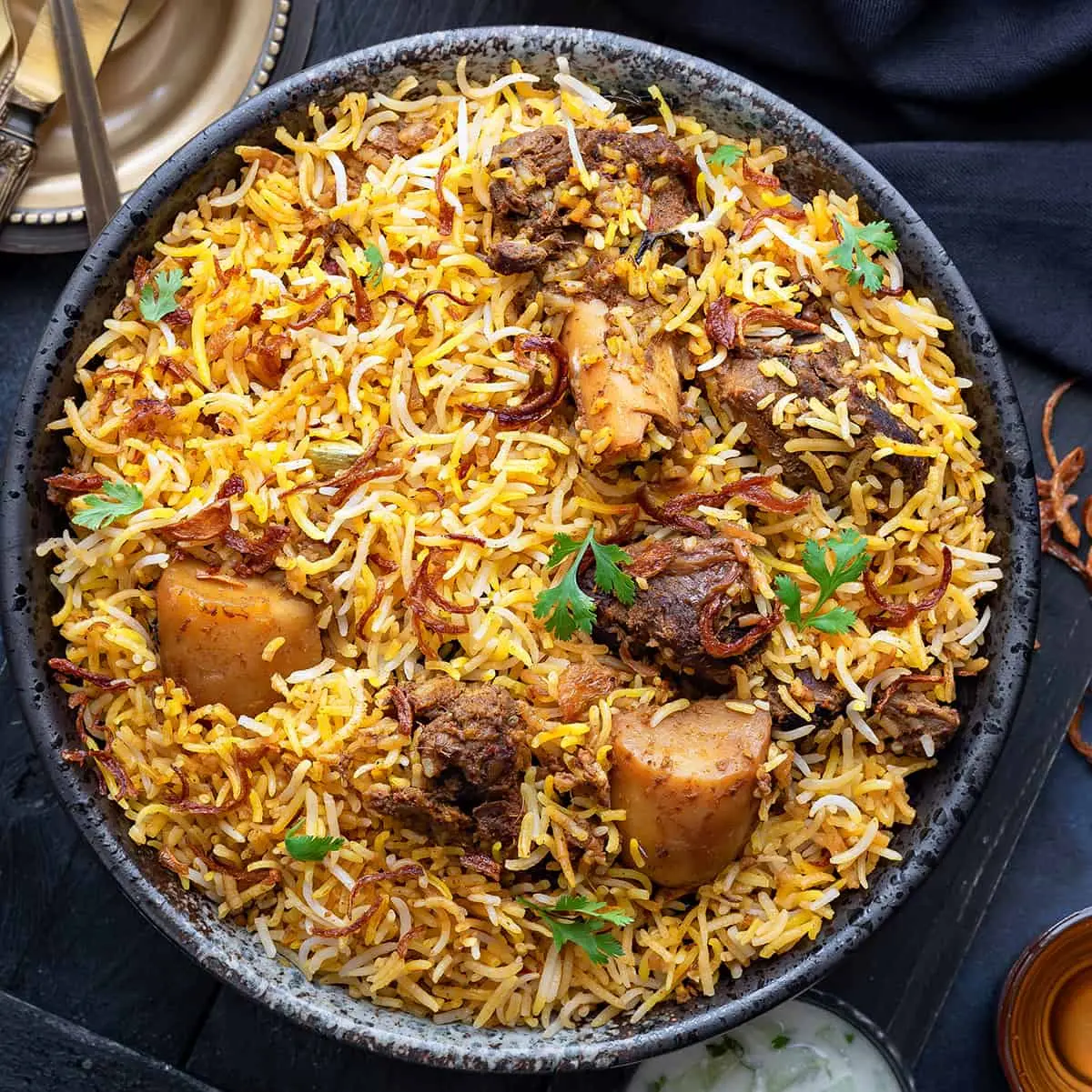 Authentic Mutton Biryani at Ninja Tiger in Calgary